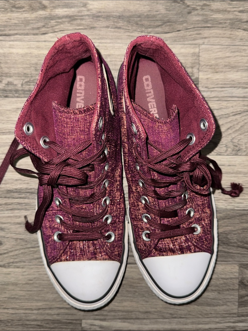 Converse Chuck Taylor All Star Sparkle Knit high top sneakers women’s sz 9.5 - Picture 15 of 15